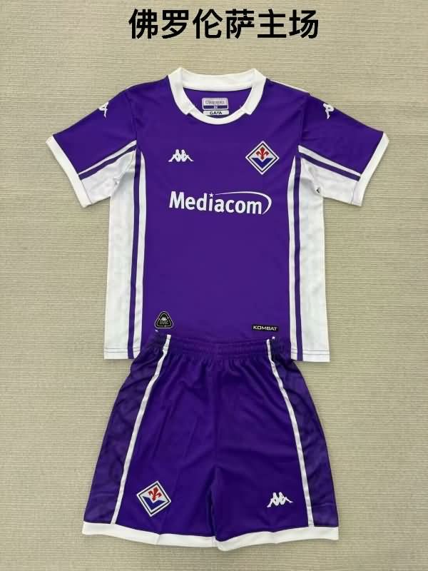 Fiorentina 25/26 Kids Home Soccer Jersey And Shorts Fiorentina 25/26 Kids Home Soccer Jersey And Shorts