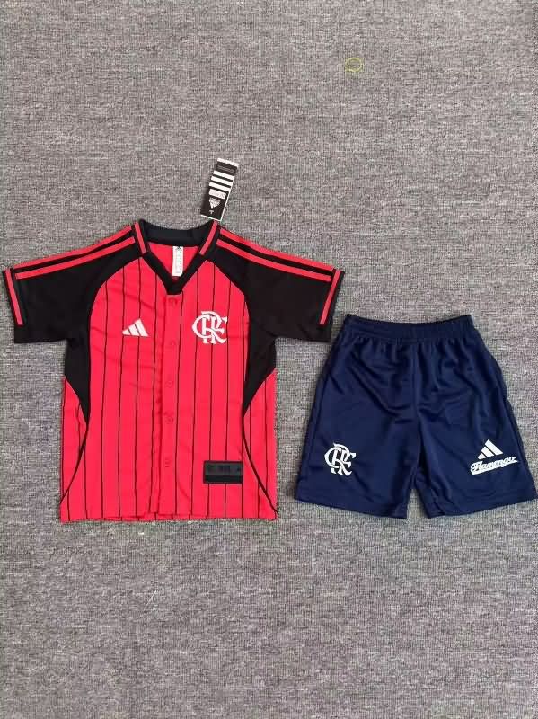 Flamengo 2025 Kids Travel Soccer Jersey And Shorts Flamengo 2025 Kids Travel Soccer Jersey And Shorts