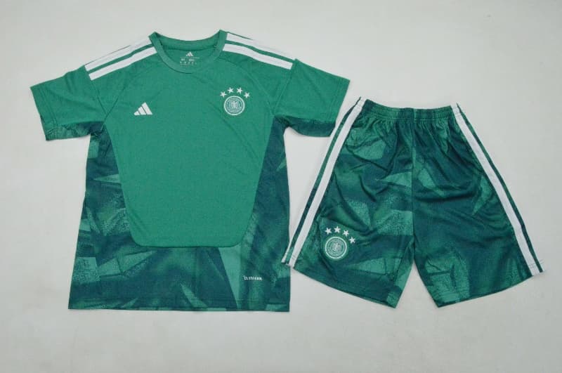 Germany 2026 Kids World Cup Goalkeeper Green Soccer Jersey And Shorts Germany 2026 Kids World Cup Goalkeeper Green Soccer Jersey And Shorts