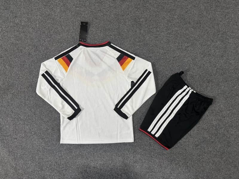 Germany 2026 Kids World Cup Home Long Sleeve Soccer Jersey And Shorts