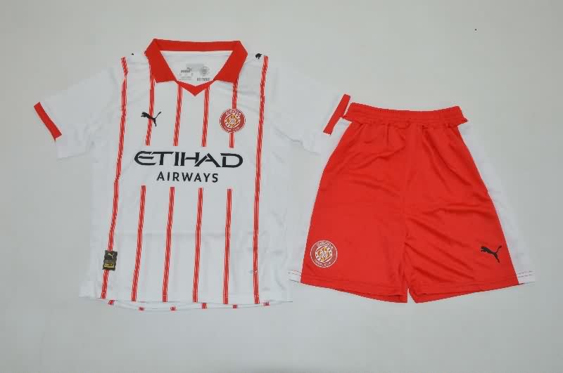 Girona 25/26 Kids Home Soccer Jersey And Shorts Girona 25/26 Kids Home Soccer Jersey And Shorts