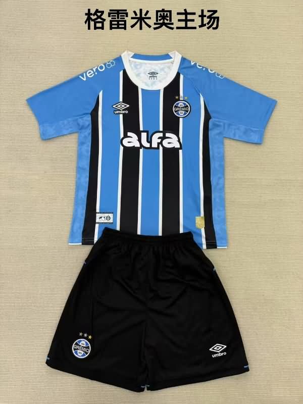 Gremio 2025 Kids Home Soccer Jersey And Shorts Gremio 2025 Kids Home Soccer Jersey And Shorts
