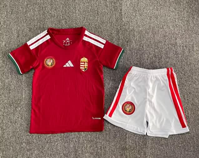 Hungary 2026 Kids Home Soccer Jersey And Shorts Hungary 2026 Kids Home Soccer Jersey And Shorts
