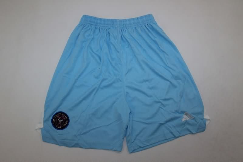 Inter Miami 2025 Kids Goalkeeper Blue Soccer Jersey And Shorts