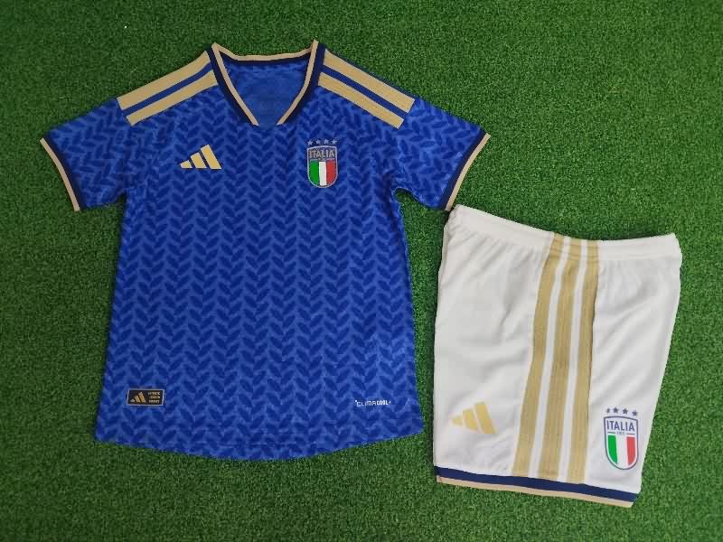 Italy 25/26 Kids Home Soccer Jersey And Shorts (Player) Italy 25/26 Kids Home Soccer Jersey And Shorts (Player)