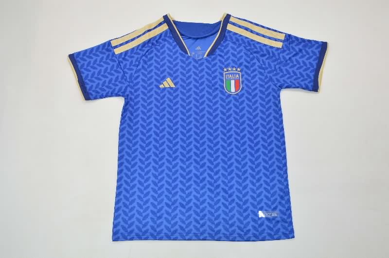 Italy 25/26 Kids Home Soccer Jersey And Shorts (Player)
