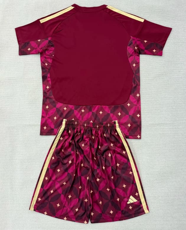 Italy 2026 Kids Goalkeeper Red Soccer Jersey And Shorts