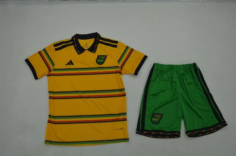 Jamaica 2026 Kids Home Soccer Jersey And Shorts Jamaica 2026 Kids Home Soccer Jersey And Shorts