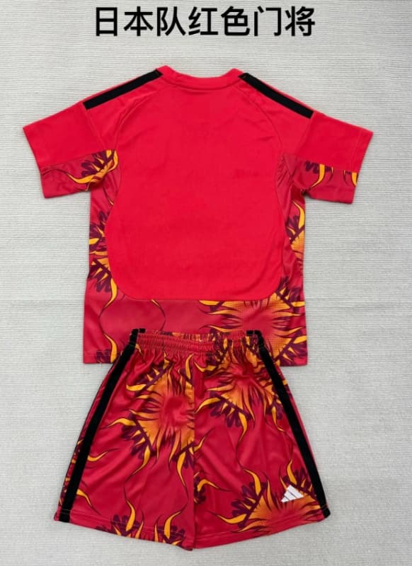Japan 2026 Kids World Cup Goalkeeper Red Soccer Jersey And Shorts