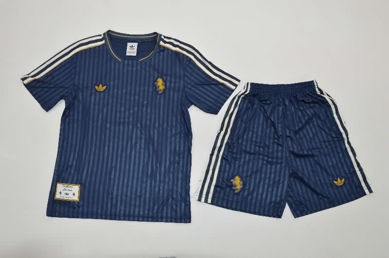Juventus 25/26 Kids Dark Blue Soccer Jersey And Shorts Juventus 25/26 Kids Dark Blue Soccer Jersey And Shorts