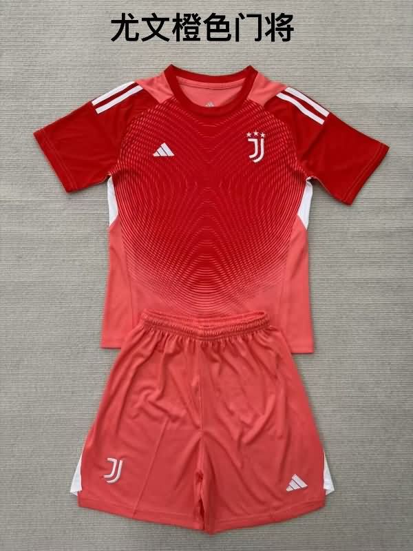 Juventus 25/26 Kids Goalkeeper Red Soccer Jersey And Shorts Juventus 25/26 Kids Goalkeeper Red Soccer Jersey And Shorts