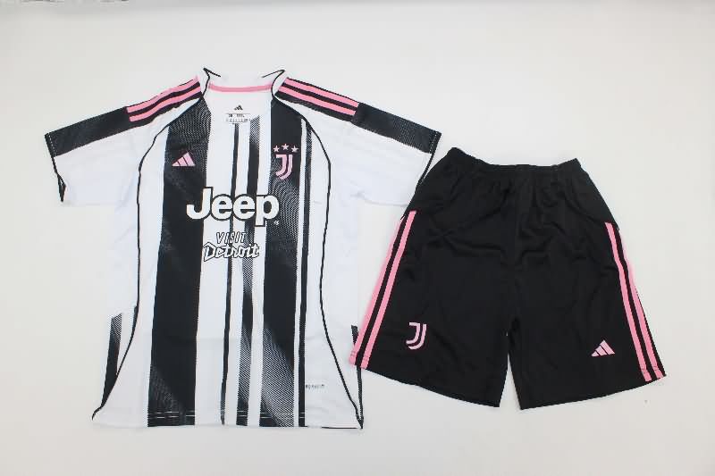 Juventus 25/26 Kids Home Soccer Jersey And Shorts Juventus 25/26 Kids Home Soccer Jersey And Shorts