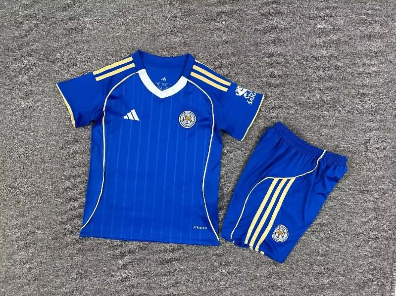 Leicester City 25/26 Kids Home Soccer Jersey And Shorts Leicester City 25/26 Kids Home Soccer Jersey And Shorts