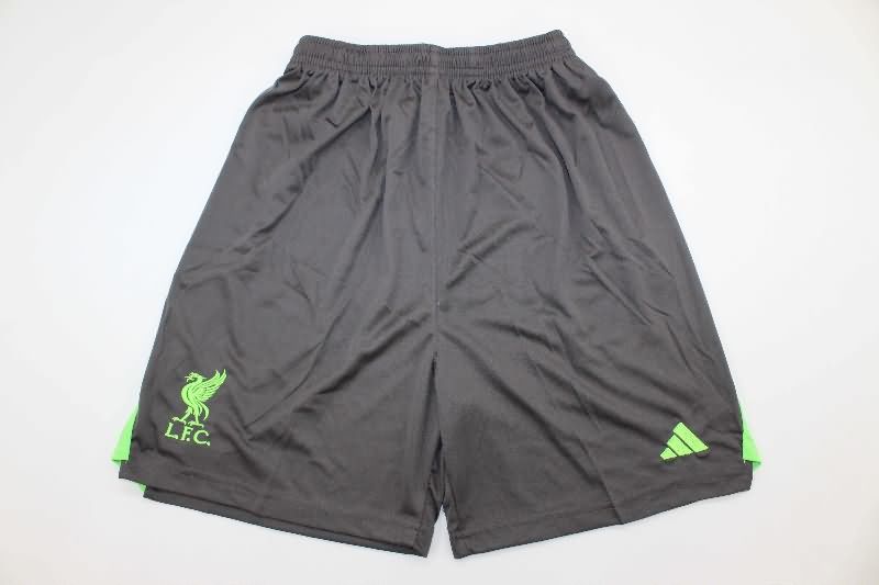 Liverpool 25/26 Kids Goalkeeper Black Soccer Jersey And Shorts