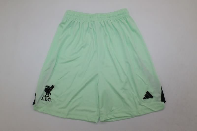 Liverpool 25/26 Kids Goalkeeper Green Soccer Jersey And Shorts