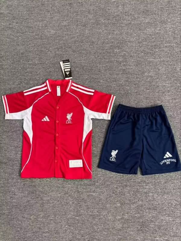 Liverpool 25/26 Kids Travel Soccer Jersey And Shorts Liverpool 25/26 Kids Travel Soccer Jersey And Shorts