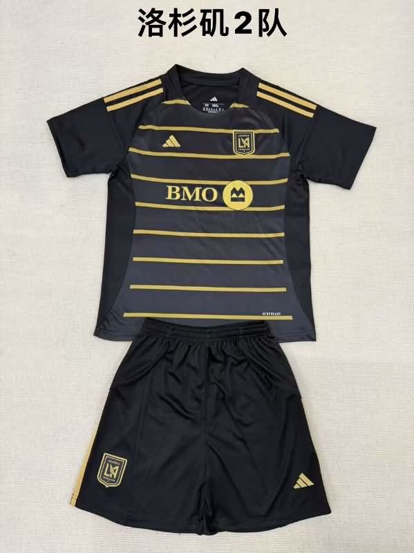 Los Angeles FC 2025 Kids Home Soccer Jersey And Shorts Los Angeles FC 2025 Kids Home Soccer Jersey And Shorts