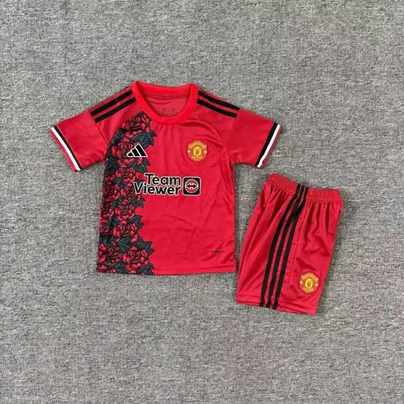 Manchester United 25/26 Kids Training Soccer Jersey And Shorts Manchester United 25/26 Kids Training Soccer Jersey And Shorts
