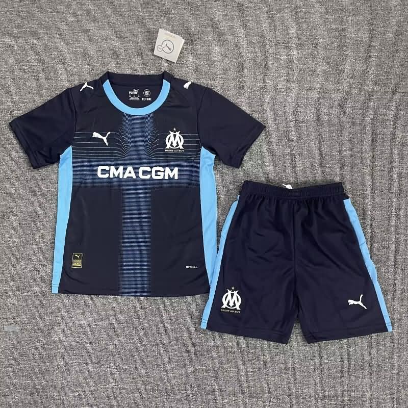 Marseilles 25/26 Kids Away Soccer Jersey And Shorts Marseilles 25/26 Kids Away Soccer Jersey And Shorts