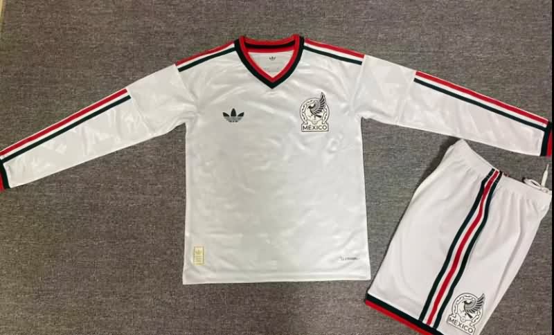 Mexico 2026 Kids Away Long Sleeve Soccer Jersey And Shorts Mexico 2026 Kids Away Long Sleeve Soccer Jersey And Shorts