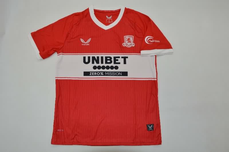 Middlesbrough 25/26 Kids Home Soccer Jersey And Shorts