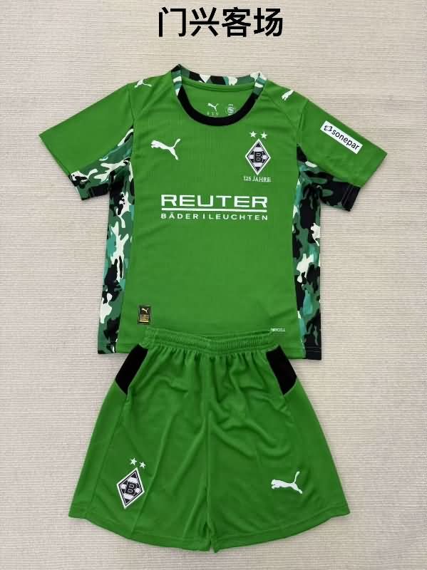 Monchengladbach 25/26 Kids Away Soccer Jersey And Shorts Monchengladbach 25/26 Kids Away Soccer Jersey And Shorts