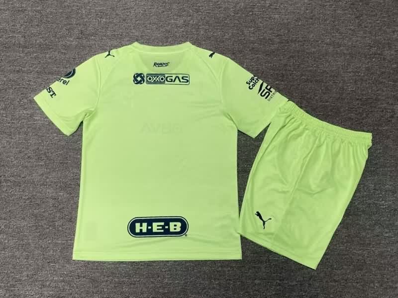 Monterrey 25/26 Kids Goalkeeper Green Soccer Jersey And Shorts
