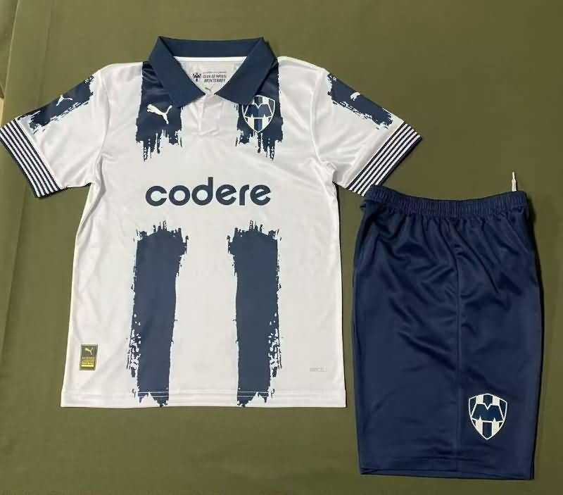 Monterrey 25/26 Kids White Soccer Jersey And Shorts Monterrey 25/26 Kids White Soccer Jersey And Shorts