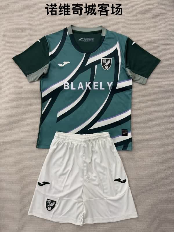 Norwich 25/26 Kids Away Soccer Jersey And Shorts Norwich 25/26 Kids Away Soccer Jersey And Shorts