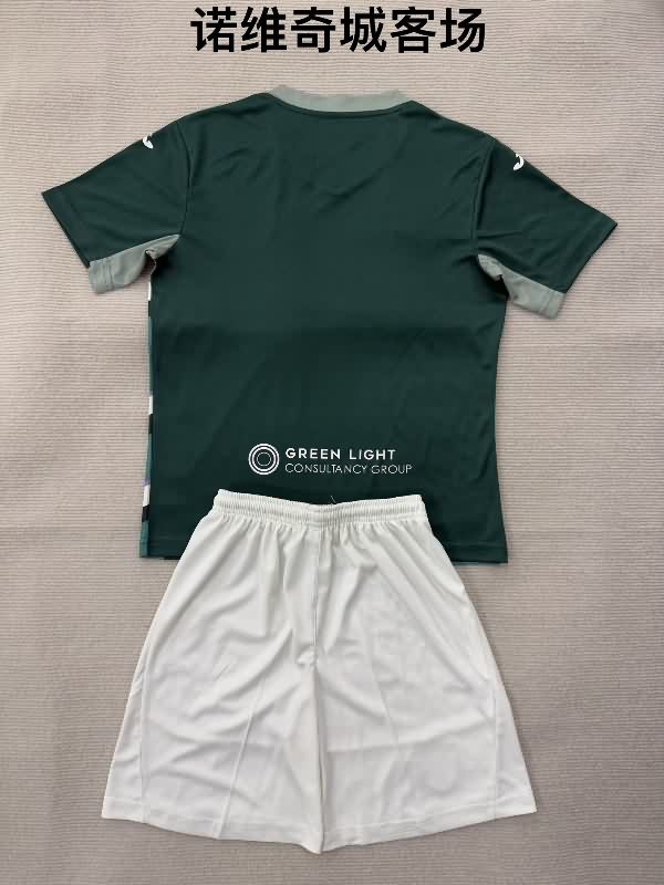 Norwich 25/26 Kids Away Soccer Jersey And Shorts