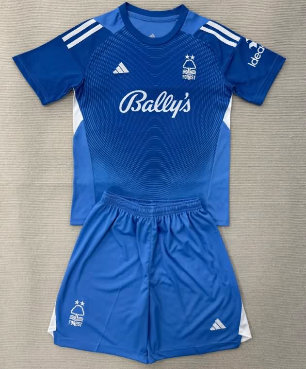 Nottingham Forest 25/26 Kids Goalkeeper Blue Soccer Jersey And Shorts Nottingham Forest 25/26 Kids Goalkeeper Blue Soccer Jersey And Shorts