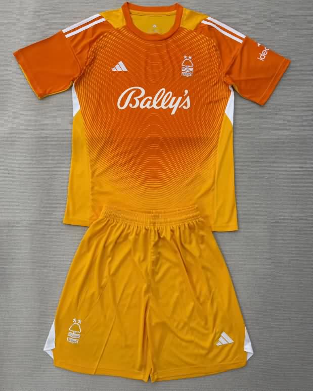 Nottingham Forest 25/26 Kids Goalkeeper Orange Soccer Jersey And Shorts Nottingham Forest 25/26 Kids Goalkeeper Orange Soccer Jersey And Shorts