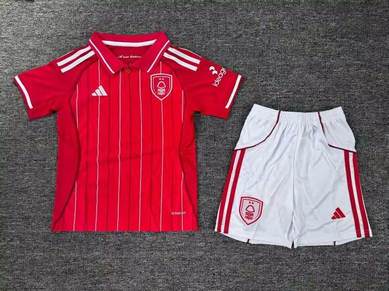 Nottingham Forest 25/26 Kids Home Soccer Jersey And Shorts Nottingham Forest 25/26 Kids Home Soccer Jersey And Shorts