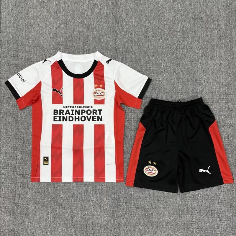 PSV Eindhoven 25/26 Kids Home Soccer Jersey And Shorts PSV Eindhoven 25/26 Kids Home Soccer Jersey And Shorts