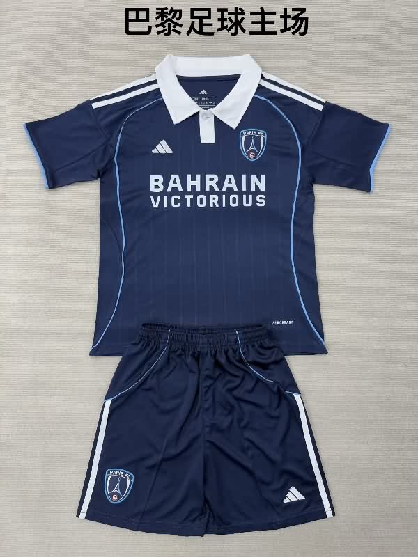 Paris FC 25/26 Kids Home Soccer Jersey And Shorts Paris FC 25/26 Kids Home Soccer Jersey And Shorts