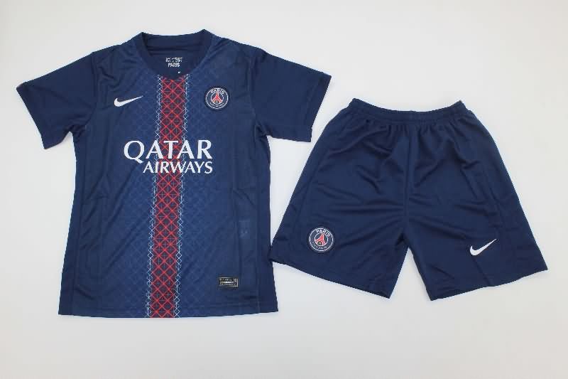 Paris St Germain 25/26 Kids Home Soccer Jersey And Shorts Paris St Germain 25/26 Kids Home Soccer Jersey And Shorts