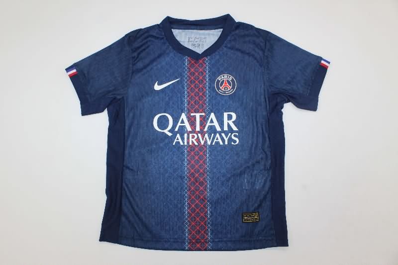 Paris St Germain 25/26 Kids Home Soccer Jersey And Shorts (Player)