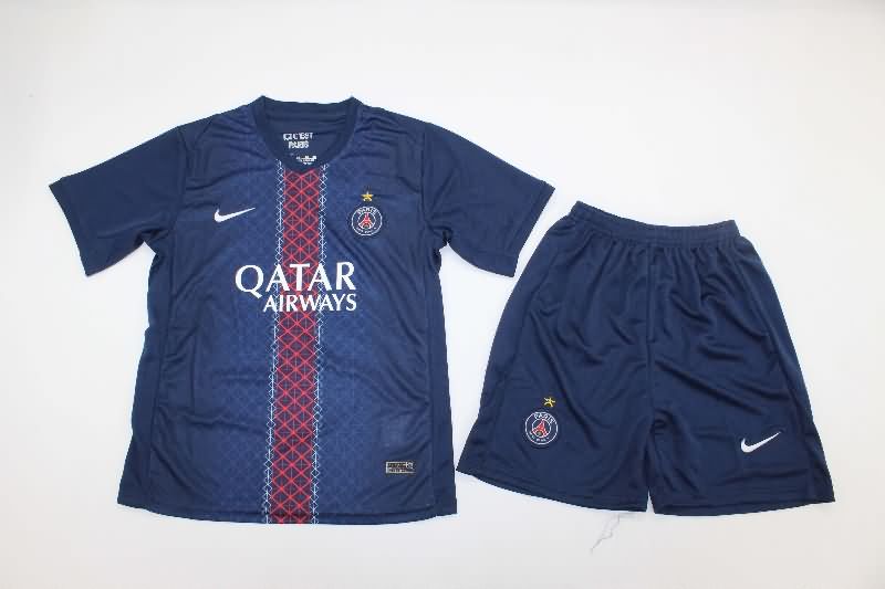 Paris St Germain 25/26 Kids Home Soccer Jersey And Shorts With Star Paris St Germain 25/26 Kids Home Soccer Jersey And Shorts With Star