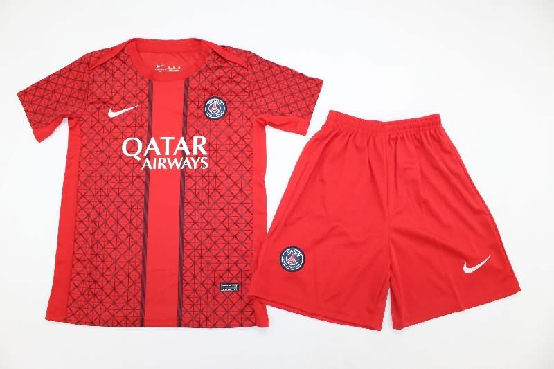 Paris St Germain 25/26 Kids Training Soccer Jersey And Shorts Paris St Germain 25/26 Kids Training Soccer Jersey And Shorts
