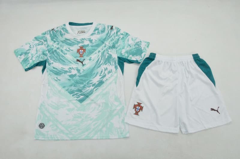 Portugal 2026 Kids World Cup Away Soccer Jersey And Shorts Portugal 2026 Kids World Cup Away Soccer Jersey And Shorts