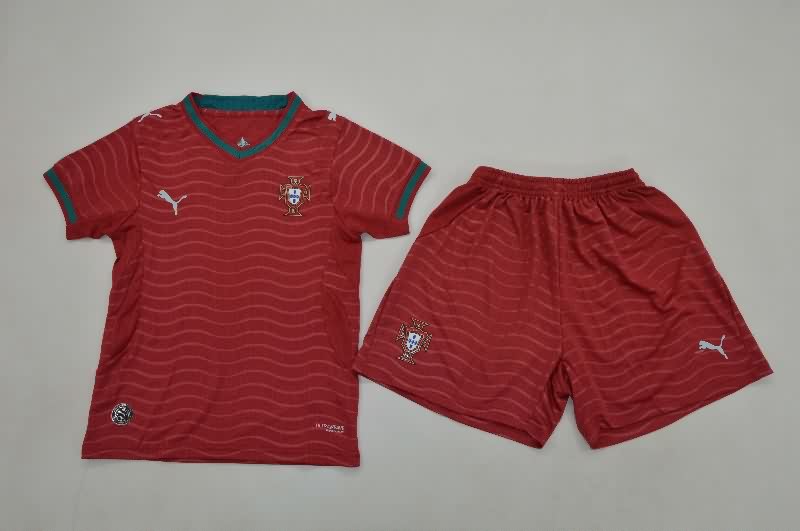 Portugal 2026 Kids World Cup Home Soccer Jersey And Shorts (Player) Portugal 2026 Kids World Cup Home Soccer Jersey And Shorts (Player)