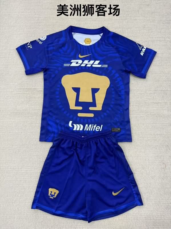 Pumas UNAM 25/26 Kids Away Soccer Jersey And Shorts Pumas UNAM 25/26 Kids Away Soccer Jersey And Shorts