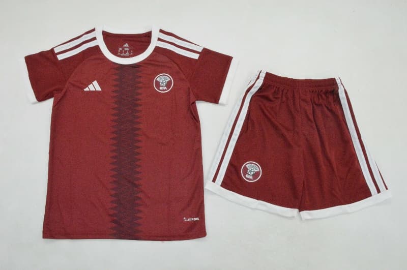 Qatar 2026 Kids World Cup Home Soccer Jersey And Shorts