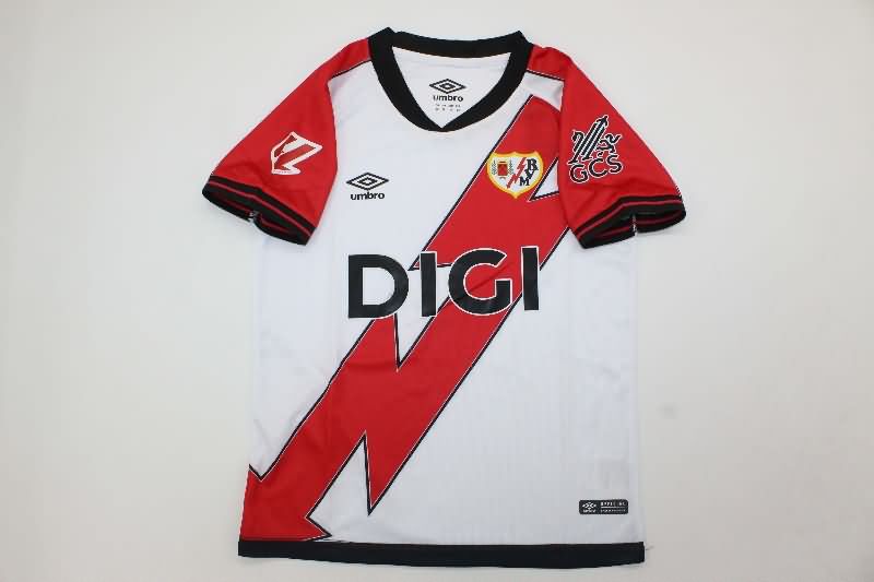 Rayo Vallecano 25/26 Kids Home Soccer Jersey And Shorts