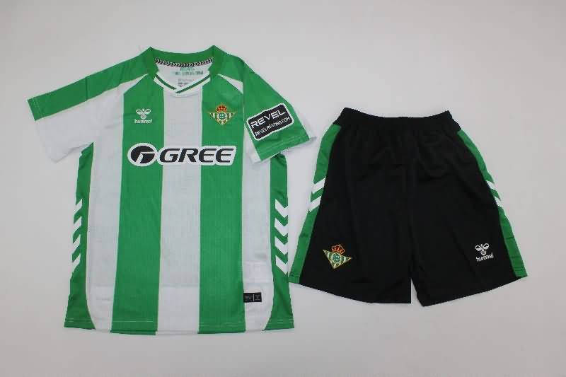 Real Betis 25/26 Kids Home Soccer Jersey And Shorts Real Betis 25/26 Kids Home Soccer Jersey And Shorts