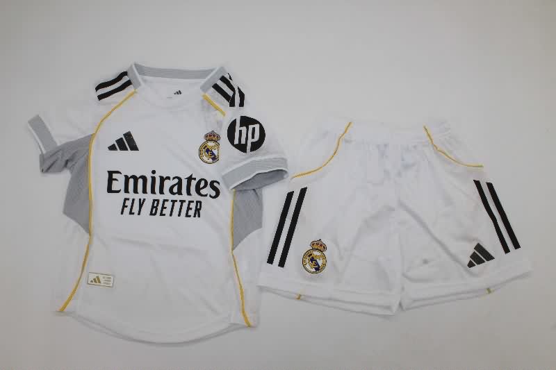 Real Madrid 25/26 Kids Home Soccer Jersey And Shorts (Player) Real Madrid 25/26 Kids Home Soccer Jersey And Shorts (Player)