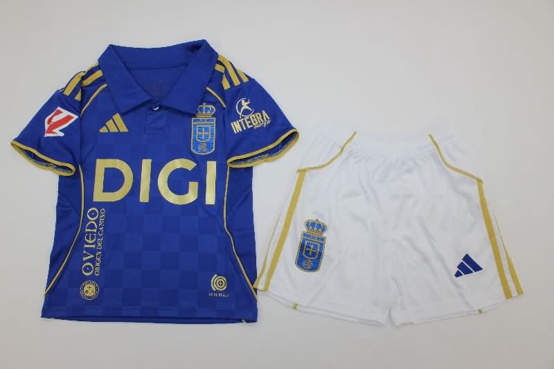 Real Oviedo 25/26 Kids Home Soccer Jersey And Shorts Real Oviedo 25/26 Kids Home Soccer Jersey And Shorts