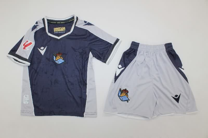 Real Sociedad 25/26 Kids Away Soccer Jersey And Shorts Real Sociedad 25/26 Kids Away Soccer Jersey And Shorts