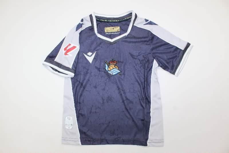 Real Sociedad 25/26 Kids Away Soccer Jersey And Shorts