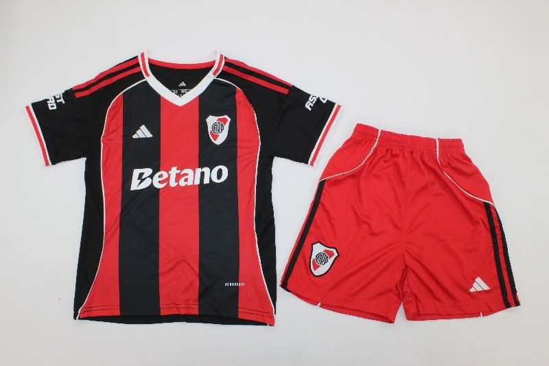 River Plate 25/26 Kids Away Soccer Jersey And Shorts River Plate 25/26 Kids Away Soccer Jersey And Shorts